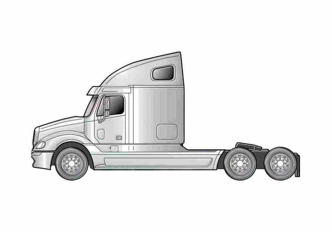 Blueprint Freightliner Columbia HR Truck 2005 A4 Photo Print