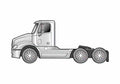Blueprint Freightliner Columbia Truck 2005 A4 Photo Print
