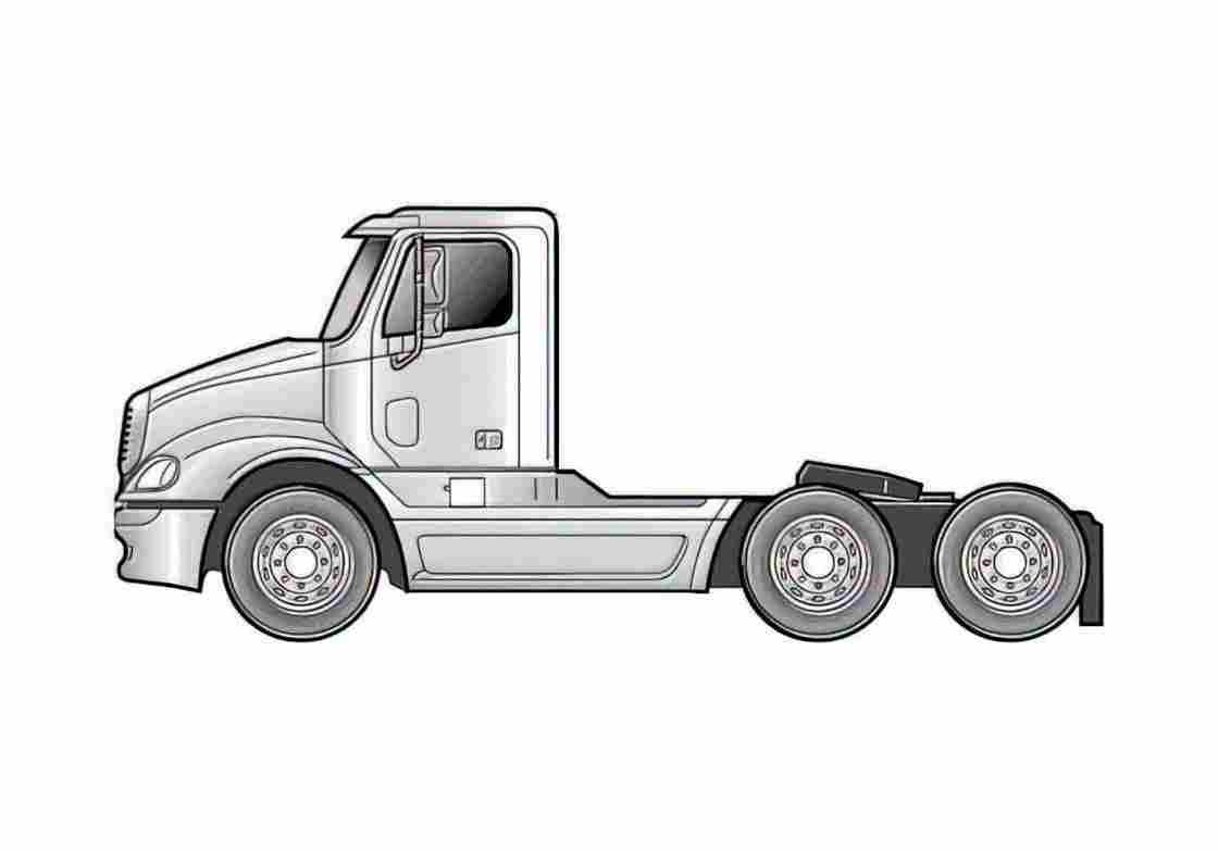 Blueprint Freightliner Columbia Truck 2005 A4 Photo Print