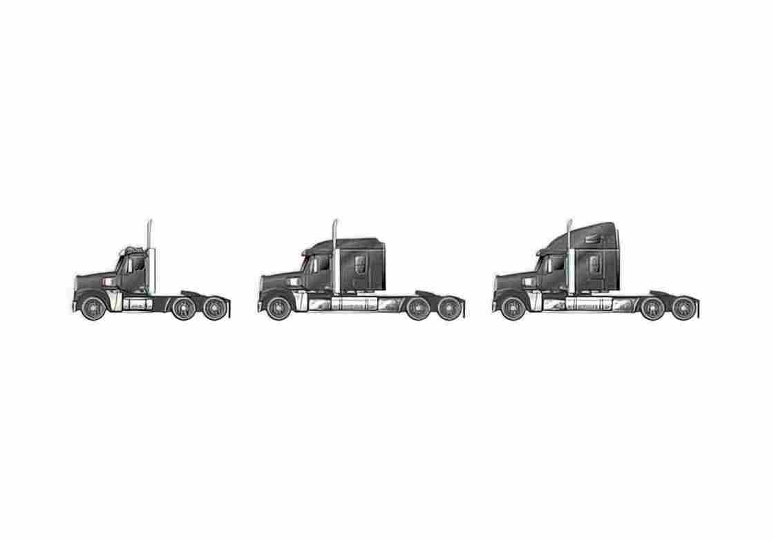 Blueprint Freightliner Coronado Truck 2005 A4 Photo Print