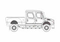 Blueprint Freightliner Sport Chassis Truck A4 Photo Print
