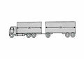 Blueprint Freightliner White WFT 6364 Truck 1963 A4 Photo Print