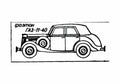 Blueprint GAZ 11 40 Phaeton 1940 A4 Photo Print