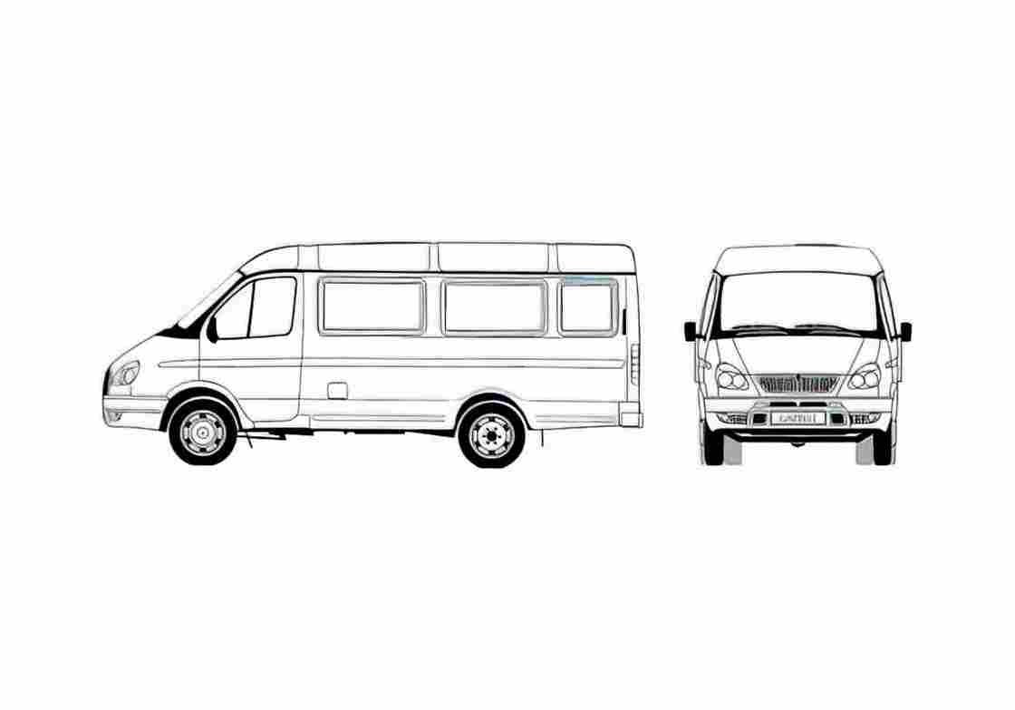 Blueprint GAZ 2705 Bus 2006 A4 Photo Print