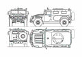 Blueprint GAZ 2975 Truck 2002 A4 Photo Print