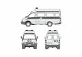 Blueprint GAZ 3221 Ambulance Bus 1996 A4 Photo Print