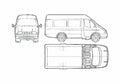 Blueprint GAZ 3221 Gazelle Bus 1996 A4 Photo Print
