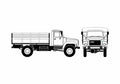 Blueprint GAZ 3308 Sadko 4x4 Truck 2008 A4 Photo Print