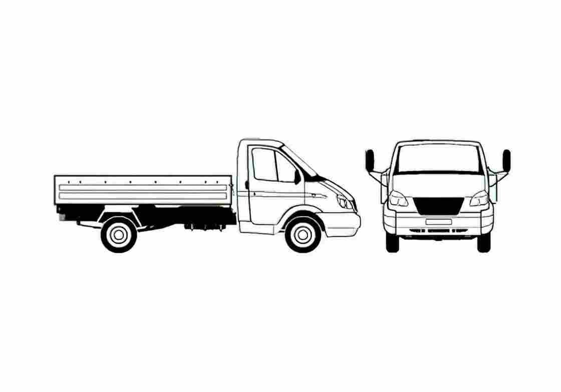 Blueprint GAZ 3310 Valday Truck 2008 A4 Photo Print