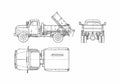 Blueprint GAZ 3504 Truck 1972 A4 Photo Print