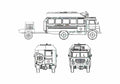 Blueprint GAZ 3952 Truck A4 Photo Print