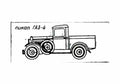 Blueprint GAZ 4 Pick up 1933 A4 Photo Print