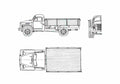 Blueprint GAZ 51 Truck 1947 A4 Photo Print