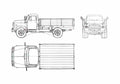 Blueprint GAZ 52 04 Truck 1975 A4 Photo Print