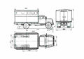 Blueprint GAZ 53A GZSA 949 Truck 1961 A4 Photo Print