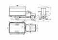 Blueprint GAZ 53A GZSA 950 Truck 1961 A4 Photo Print