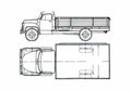 Blueprint GAZ 53A Truck 1965 A4 Photo Print