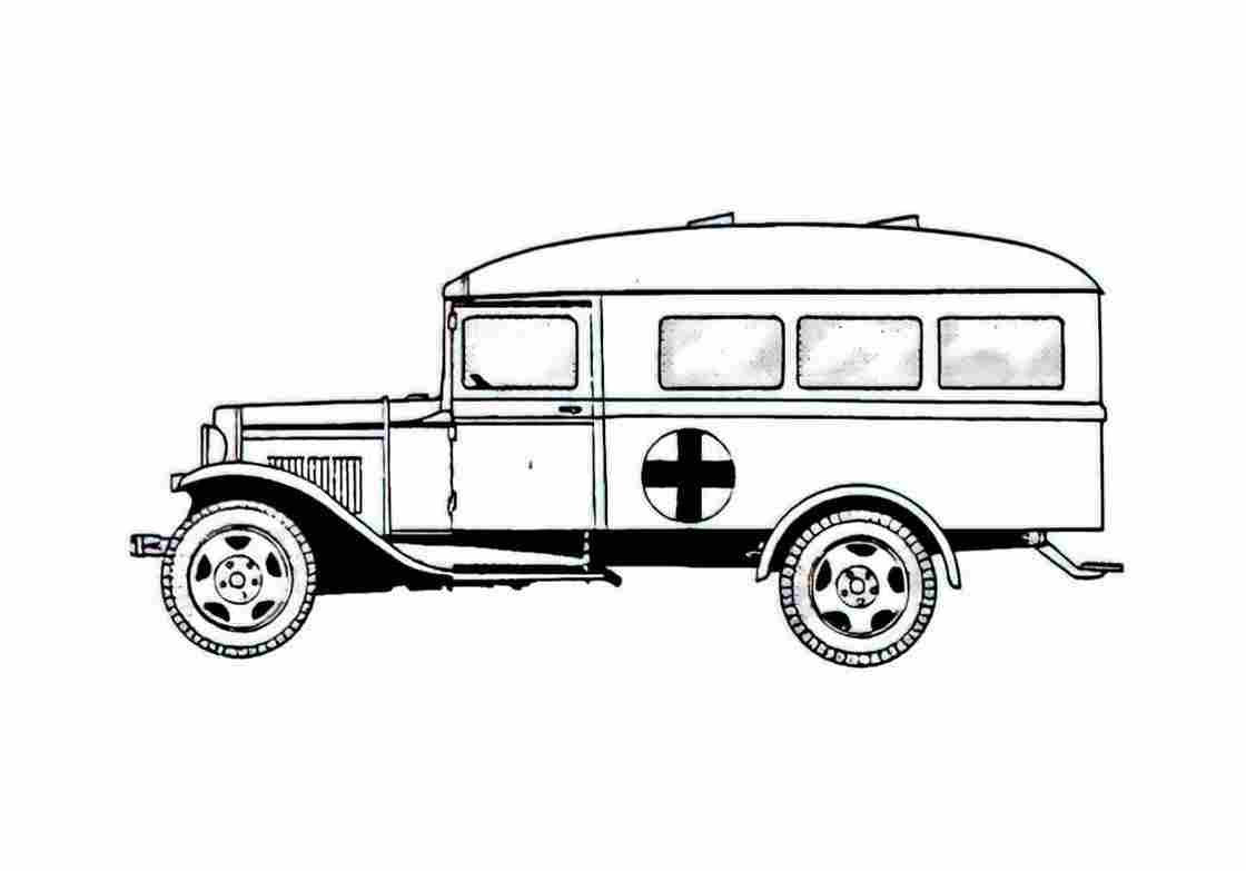 Blueprint GAZ 55 MM) Ambulance Van 1938 A4 Photo Print