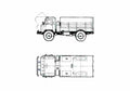 Blueprint GAZ 66 Truck 1964 A4 Photo Print