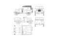 Blueprint GAZ 67 Wagon 1943 A4 Photo Print