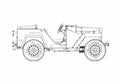 Blueprint GAZ 67B Cabriolet 1943 A4 Photo Print