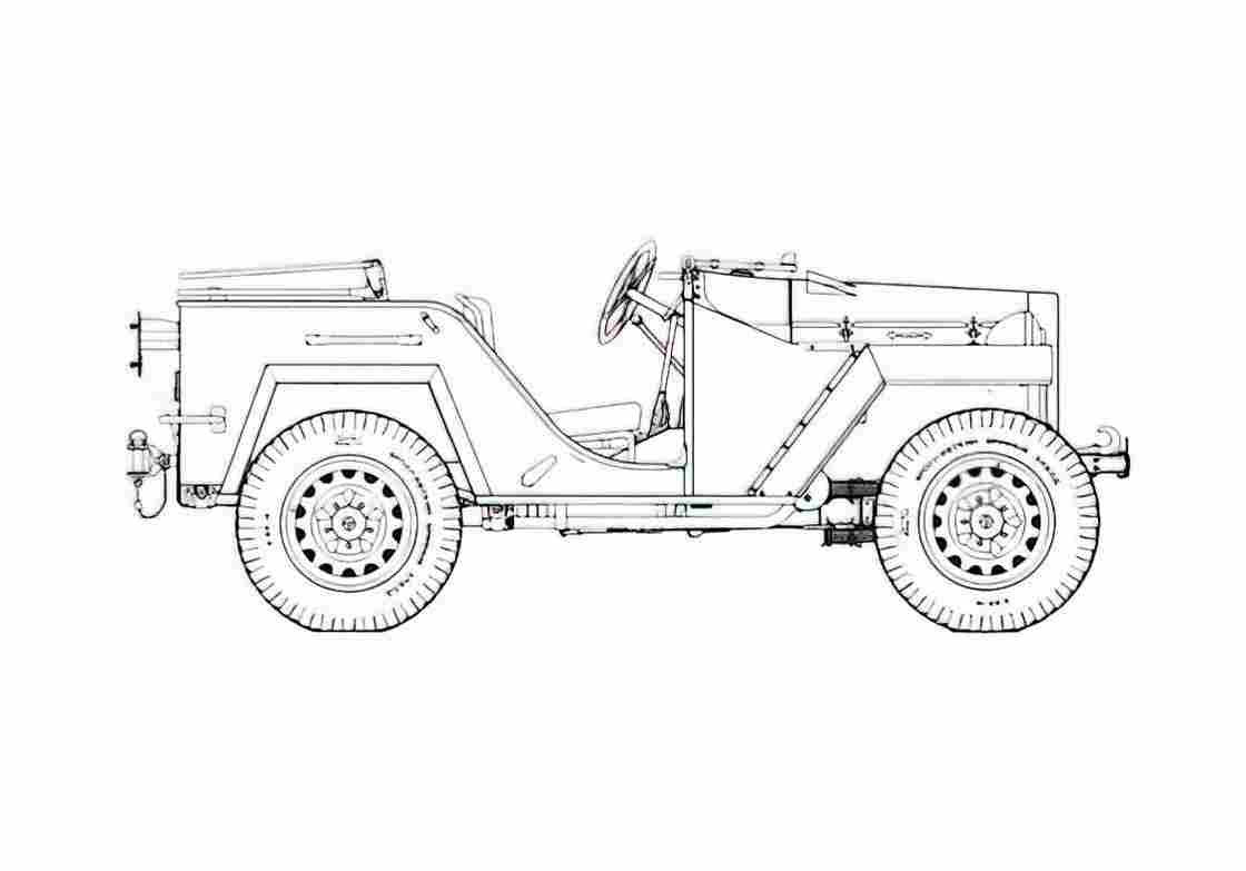 Blueprint GAZ 67B Cabriolet 1943 A4 Photo Print