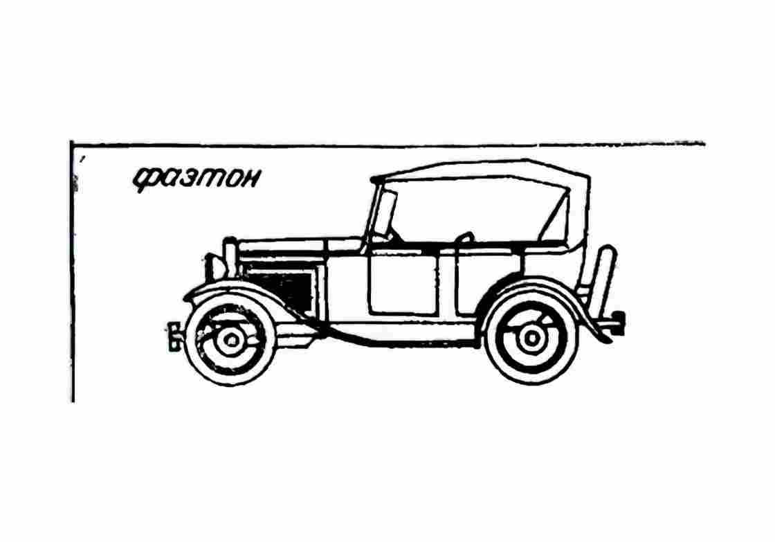 Blueprint GAZ A Phaeton 1932 A4 Photo Print