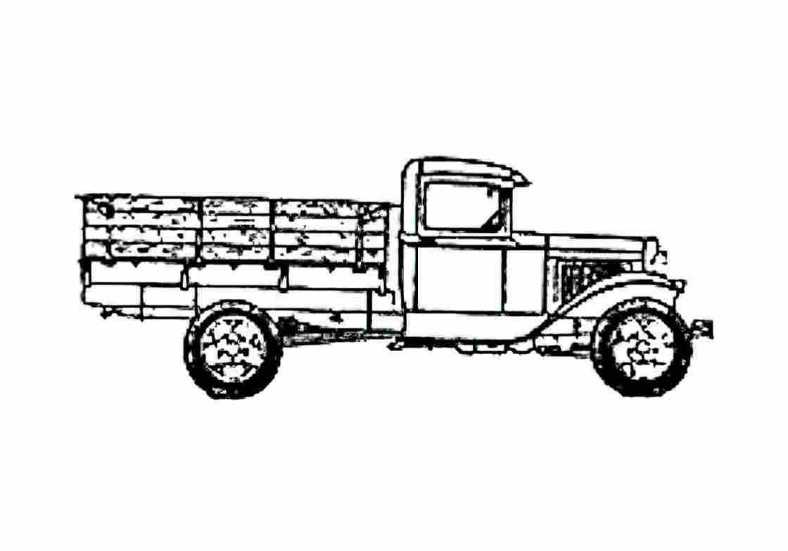 Blueprint GAZ AA 4x2 Truck 1932 A4 Photo Print