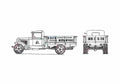 Blueprint GAZ AA Truck 1927 A4 Photo Print