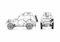 Blueprint GAZ BA 64M SUV 1942 A4 Photo Print