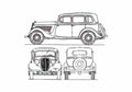 Blueprint GAZ M1 Sedan 1935 A4 Photo Print