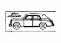 Blueprint GAZ M20 Pobeda Cabriolet 1952 A4 Photo Print