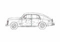Blueprint GAZ M20 Pobeda Sedan 1948 A4 Photo Print