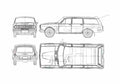 Blueprint GAZ Volga 24 02 Wagon 1972 A4 Photo Print