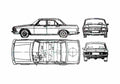 Blueprint GAZ Volga 3102 Sedan 1982 A4 Photo Print