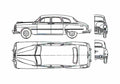 Blueprint GAZ ZIM Limousine 1948 A4 Photo Print