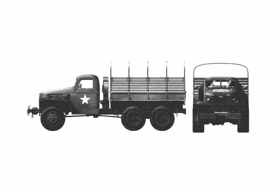 Blueprint GMC CCKW 352 2.5 ton 6x6 Truck 1941 A4 Photo Print