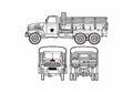 Blueprint GMC CCKW 352 2.5 ton Truck 1941 A4 Photo Print