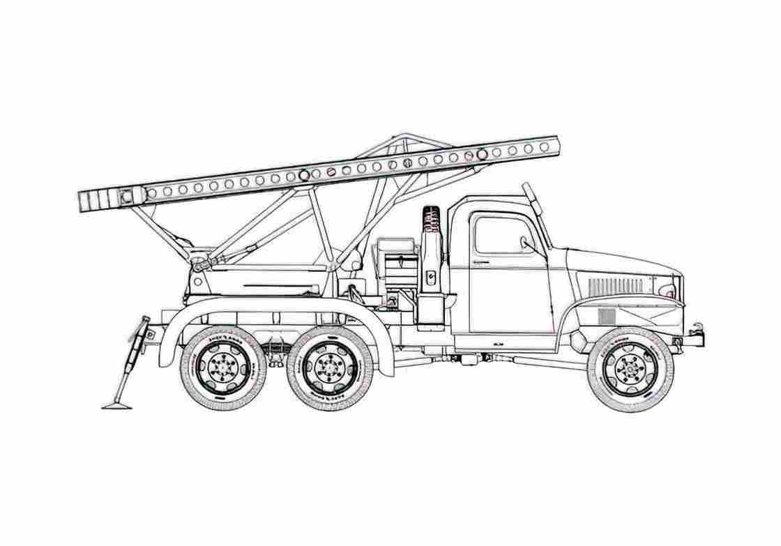 Blueprint GMC CCKW 352 BM 13 Katyusha Truck 1941 A4 Photo Print