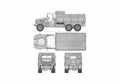 Blueprint GMC CCKW 353 2.5 ton 6x6 Truck 1941 A4 Photo Print