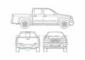 Blueprint GMC Canyon Crew Cab Truck 2006 A4 Photo Print