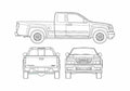 Blueprint GMC Canyon Extended Cab Pick up 2006 A4 Photo Print