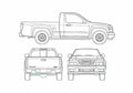 Blueprint GMC Canyon Regular Cab Pick up 2006 A4 Photo Print