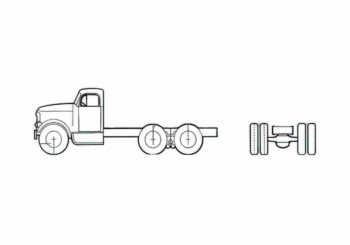 Blueprint GMC DW 950 Truck 1958 A4 Photo Print