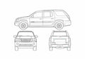 Blueprint GMC Envoy SUV 2006 A4 Photo Print