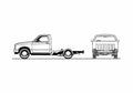 Blueprint GMC S 15 Cab Chassis Truck 1984 A4 Photo Print
