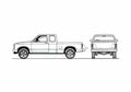 Blueprint GMC S 15 Crew Cab LWB Pick up 1984 A4 Photo Print