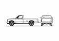 Blueprint GMC S 15 Regular Cab LWB Pick up 1984 A4 Photo Print