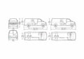 Blueprint GMC Savana Cargo Van 2009 A4 Photo Print
