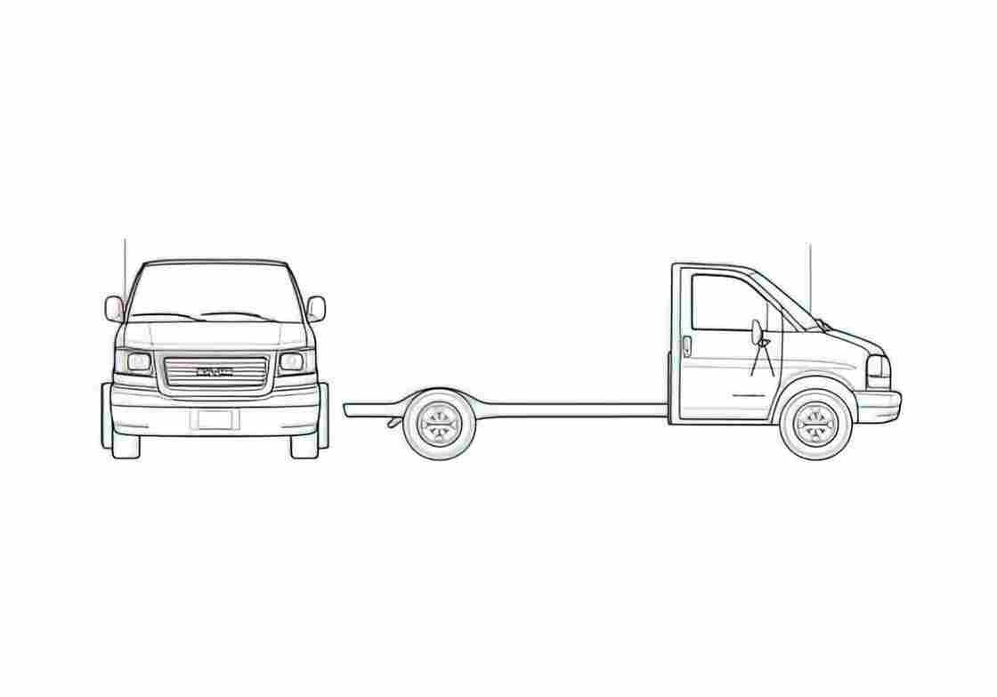 Blueprint GMC Savana Truck 2007 A4 Photo Print